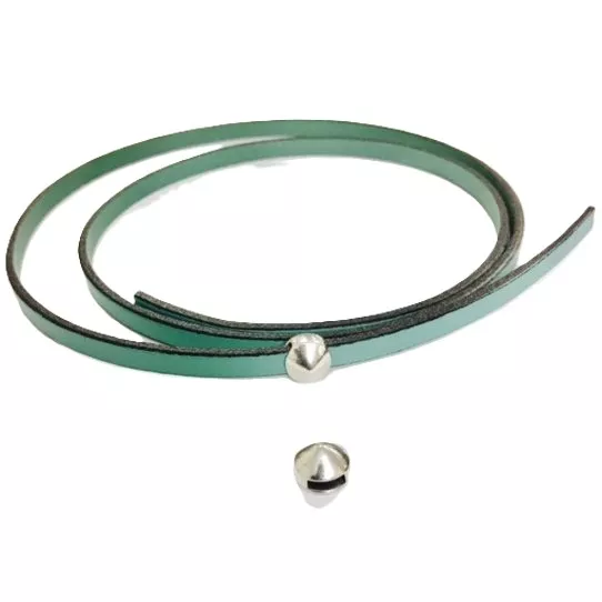 Passant 5mm cône en étain plaqué argent