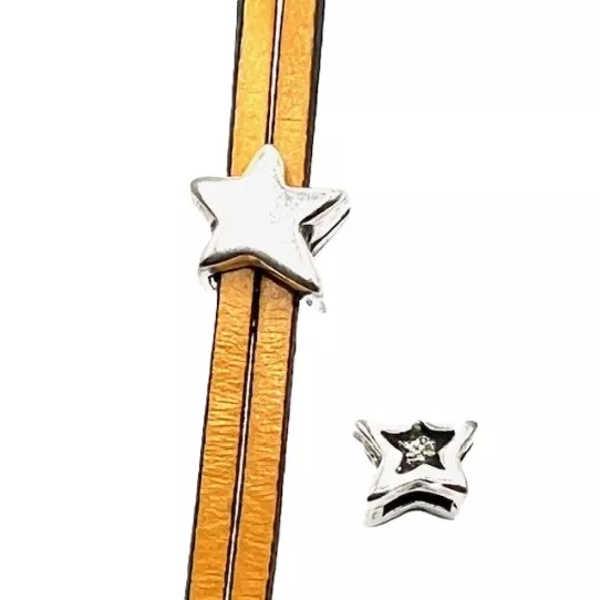 Passant etoile pour cuir  6mm