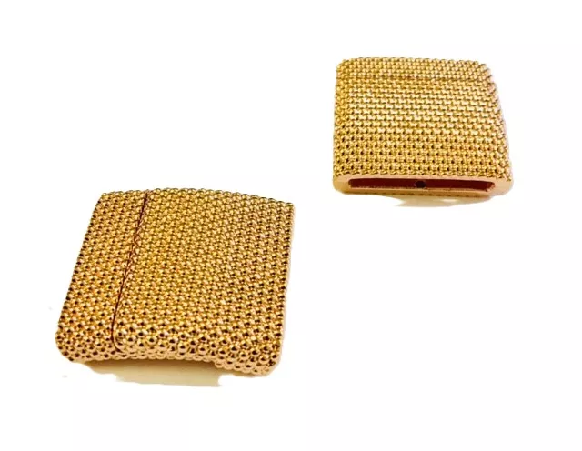 Fermoir aimanté 20mm en étain diamanté - Or