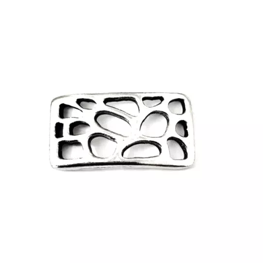 intercalaire en étain avec des trous plaqués argent.