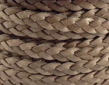 Cuir tressé 6mm-ITALIEN - Taupe