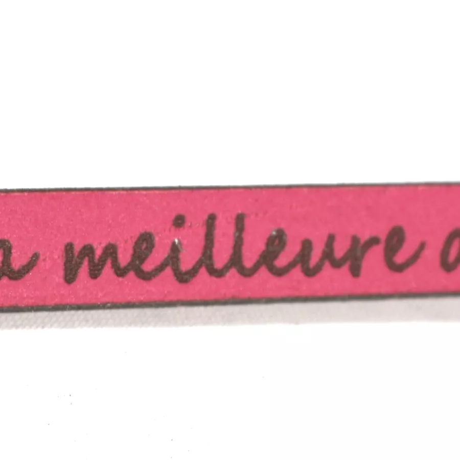 Cuir laser écriture ma meilleure amie - Fuchsia