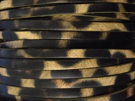 Cuir de Veau imprimé 5mm motif animaux - leopard