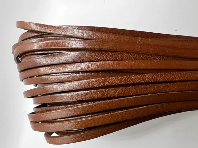 CUIR DE VEAU 5MM ITALIEN - nouvelles couleurs  - Marron moyen