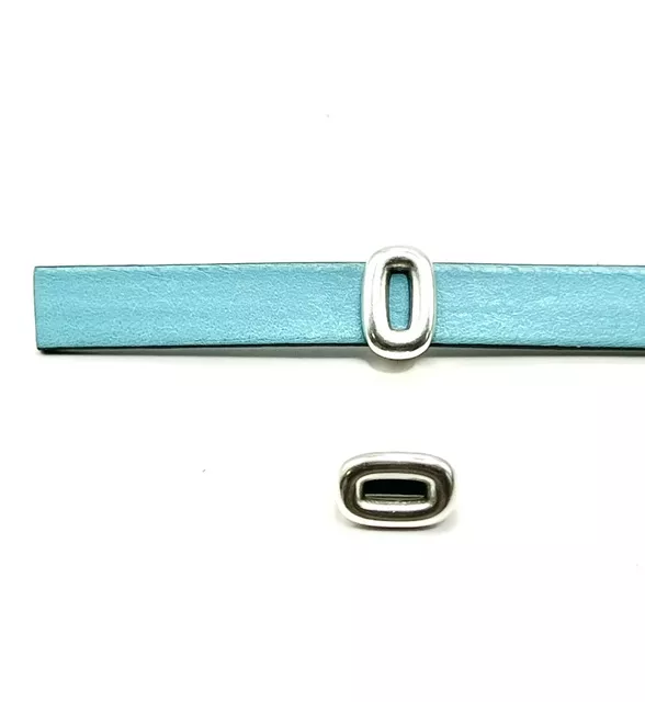 Passant pour cuir 10mm en argent antique