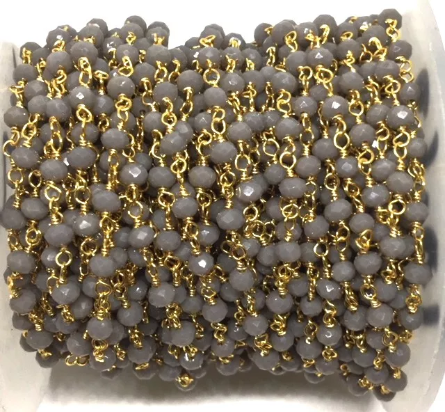 Chaînes  facettes Doré-TENDANCE HIVER 2019-PLUSIEURS COULEURS - Taupe