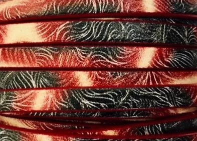 cuir de veau imprimé  - Bordeaux