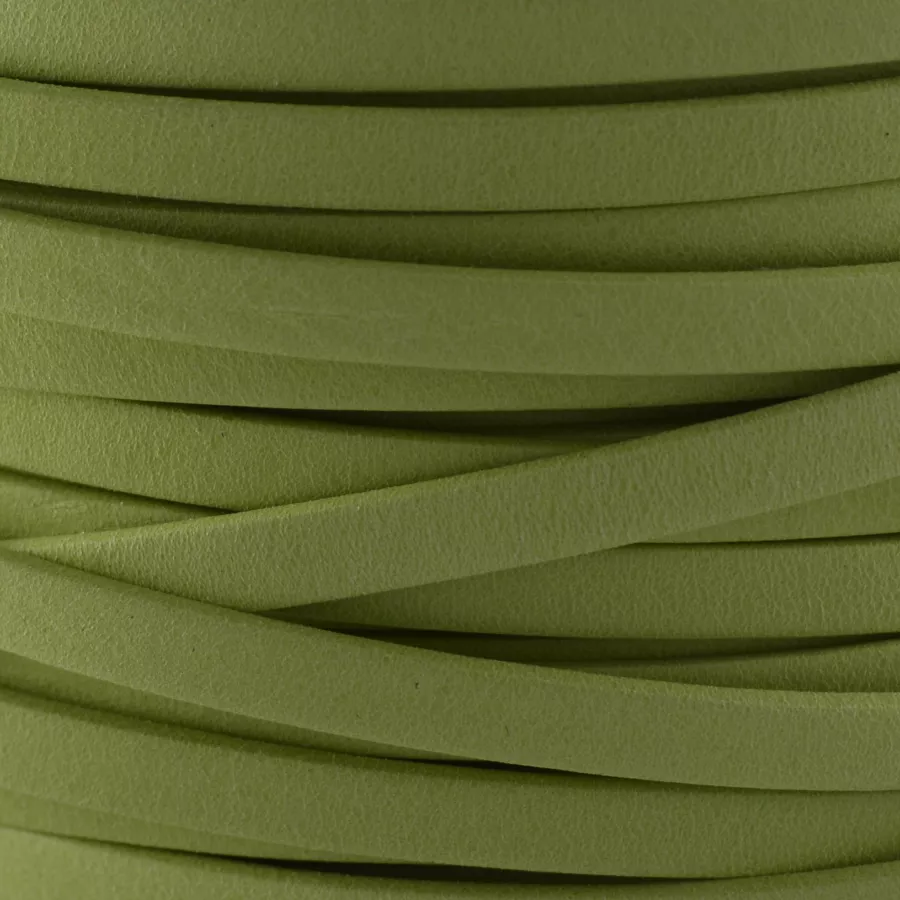 Cuir Chèvre - Plat - 5 mm - Vert anis