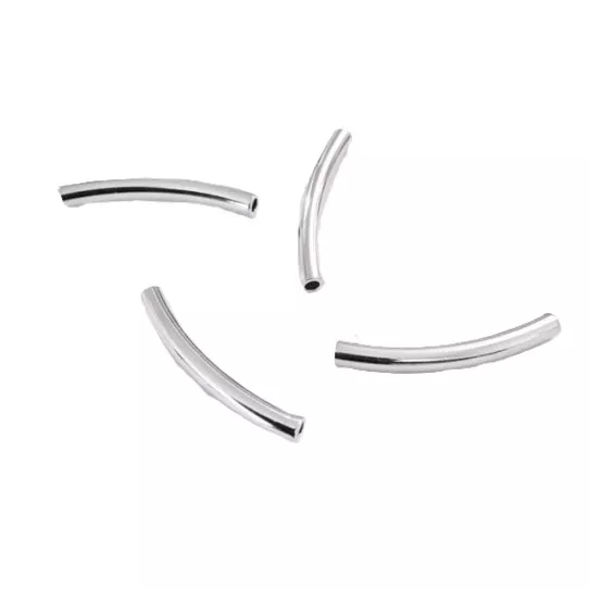 10 tubes en laiton en argent vif