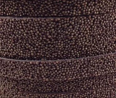 Lanière caviar 10mm - Marron