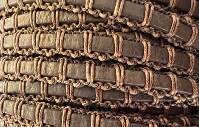 Cuir macramé 6mm ton sur ton  - Marron clair