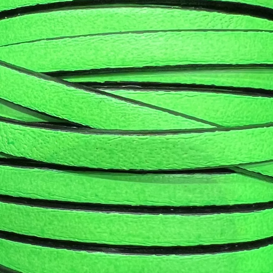 Cuir de veau 5mm-nouvelles couleurs - Vert fluo