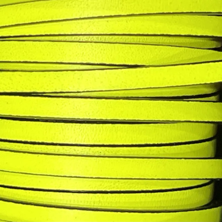 Cuir de veau 5mm-nouvelles couleurs - Jaune fluo