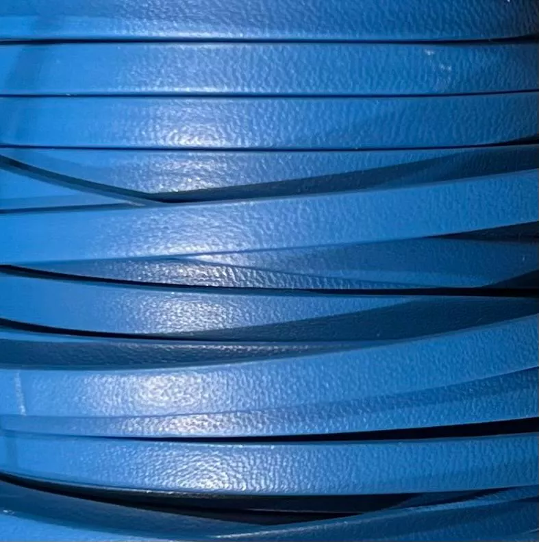 Cuir Chèvre - Plat - 5 mm - Bleu