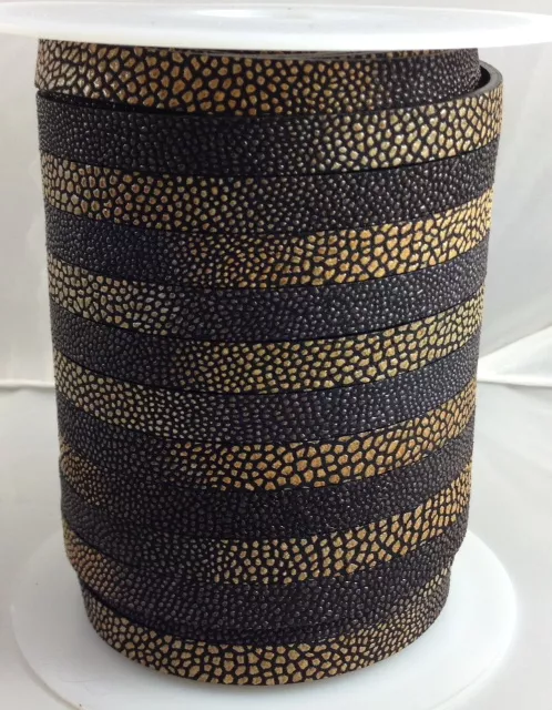 Cuir (Style Galuchat) poisson Raie en 10mm - Marron