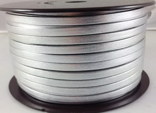 Cuir de chèvre métallisé 5mm - Argent