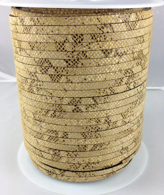 Cuir veau motif serpent 5mm, 4.17€ ht /m soit  5€ ttc - Jaune