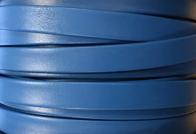 Cuir Chèvre - Plat - 10 mm - Bleu