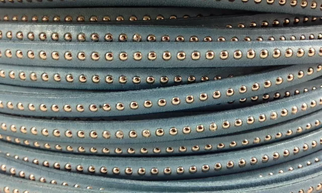 CUIR BILLES 6MM - Bleu ciel