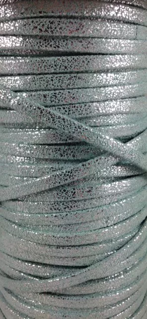 cuir SKIA-New age cousu 5mm - Vert d'eau