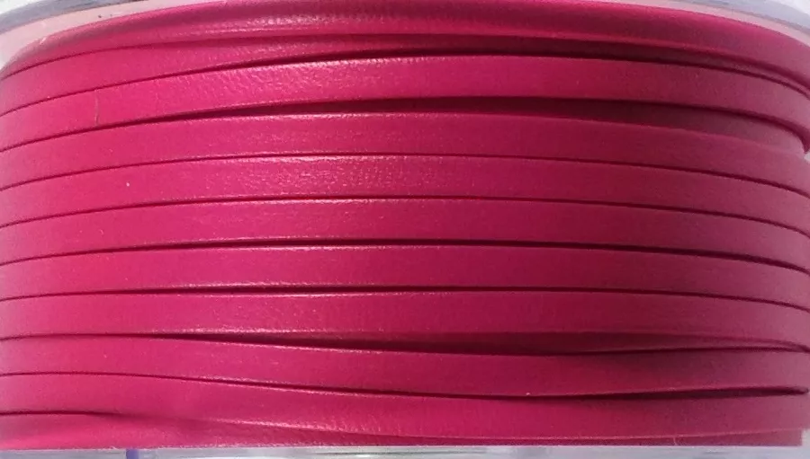 Cuir de chèvre 3mm doublé-NOUVELLES COULEURS - Fuchsia