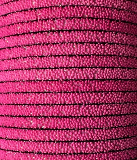 lanière caviar 5mm - Rose fuchsia