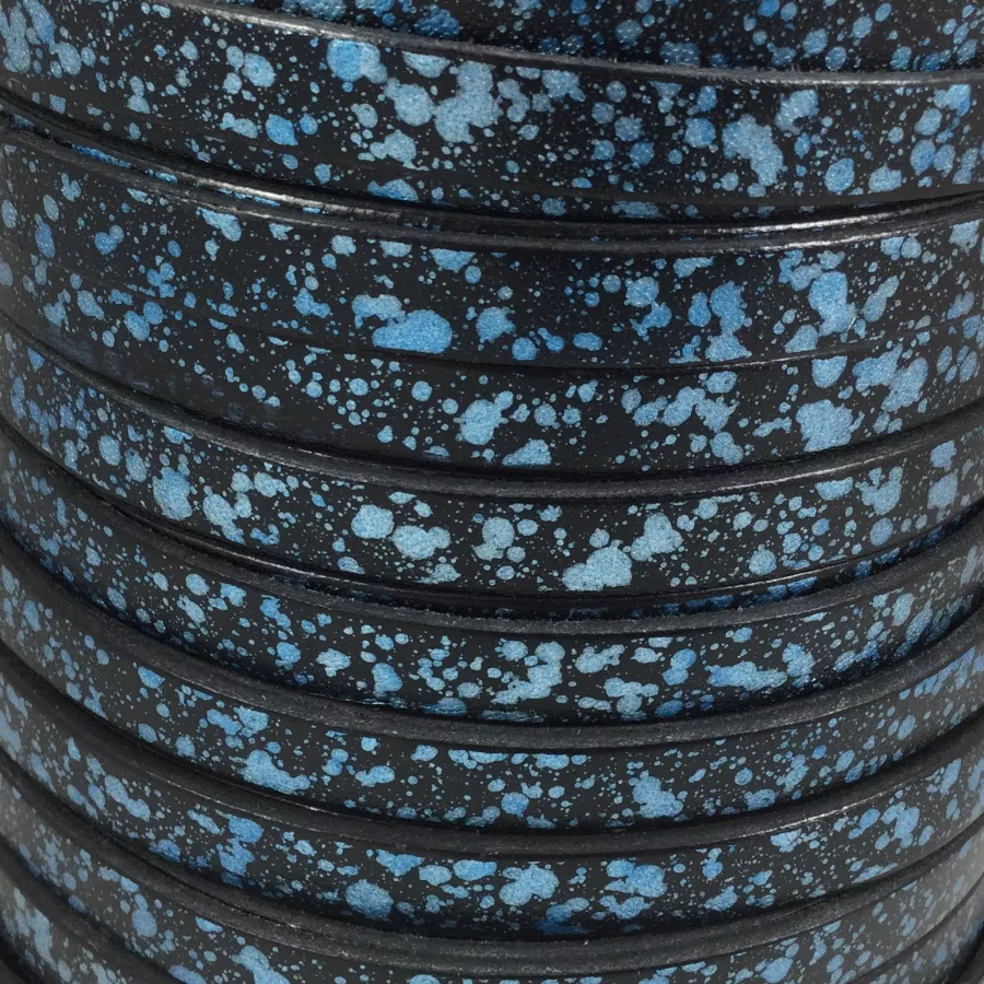 Cuir de veau 10mm avec motif - Bleu