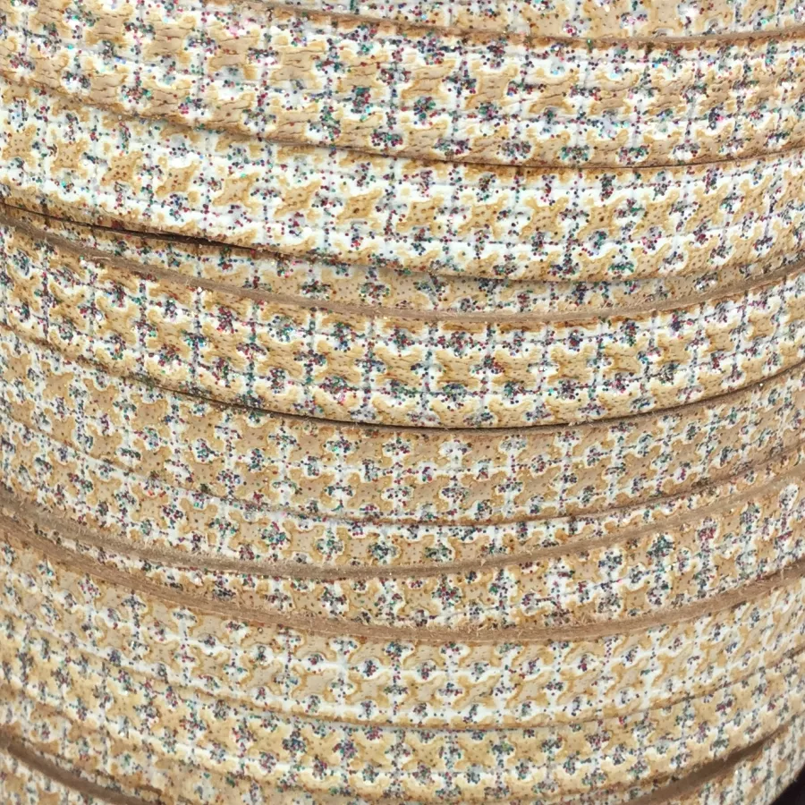 Cuir de veau 10mm avec motif - Beige