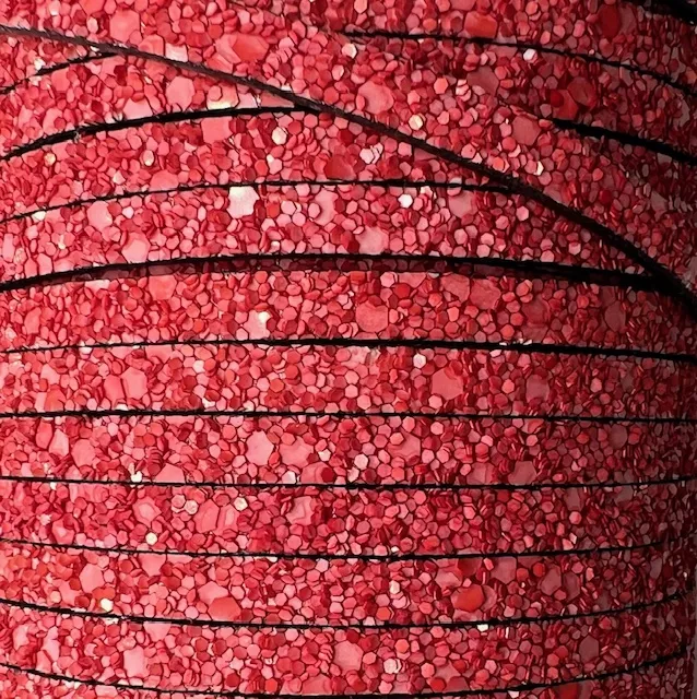 Glitter sablé 5mm. - Rouge