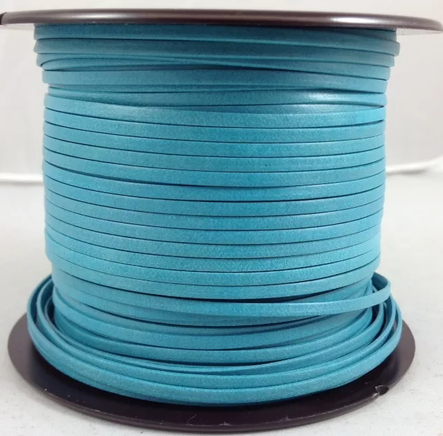 Cuir chevre 2mm doublé-20 nouvelles couleurs - Bleu turquoise