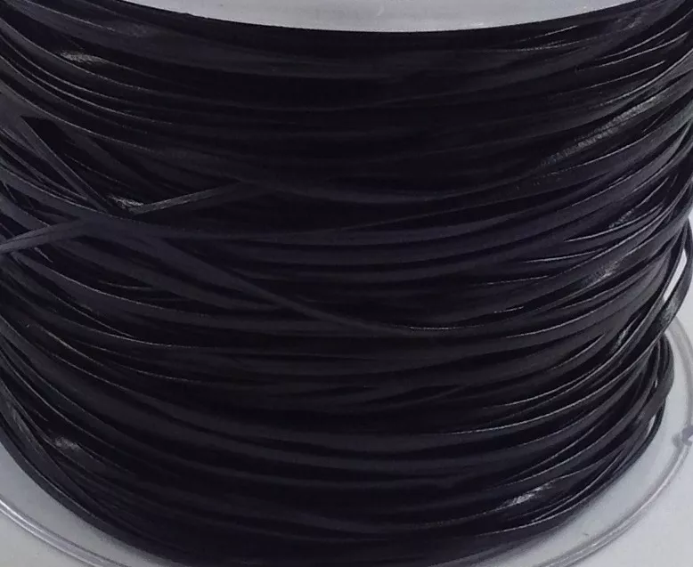 Cuir de chèvre 1,5mm doublé - Noir