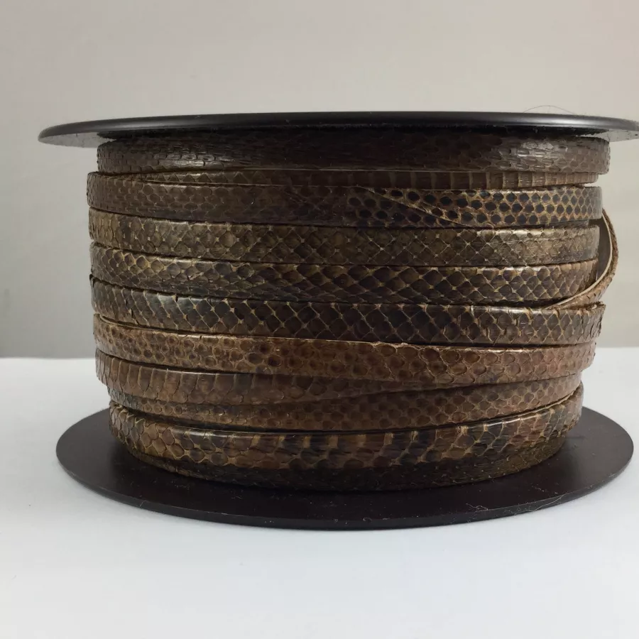 Véritable  Serpent 6mm qualité joallerie - Marron