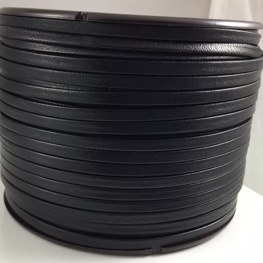 Cuir de chèvre 3mm doublé-NOUVELLES COULEURS - Noir