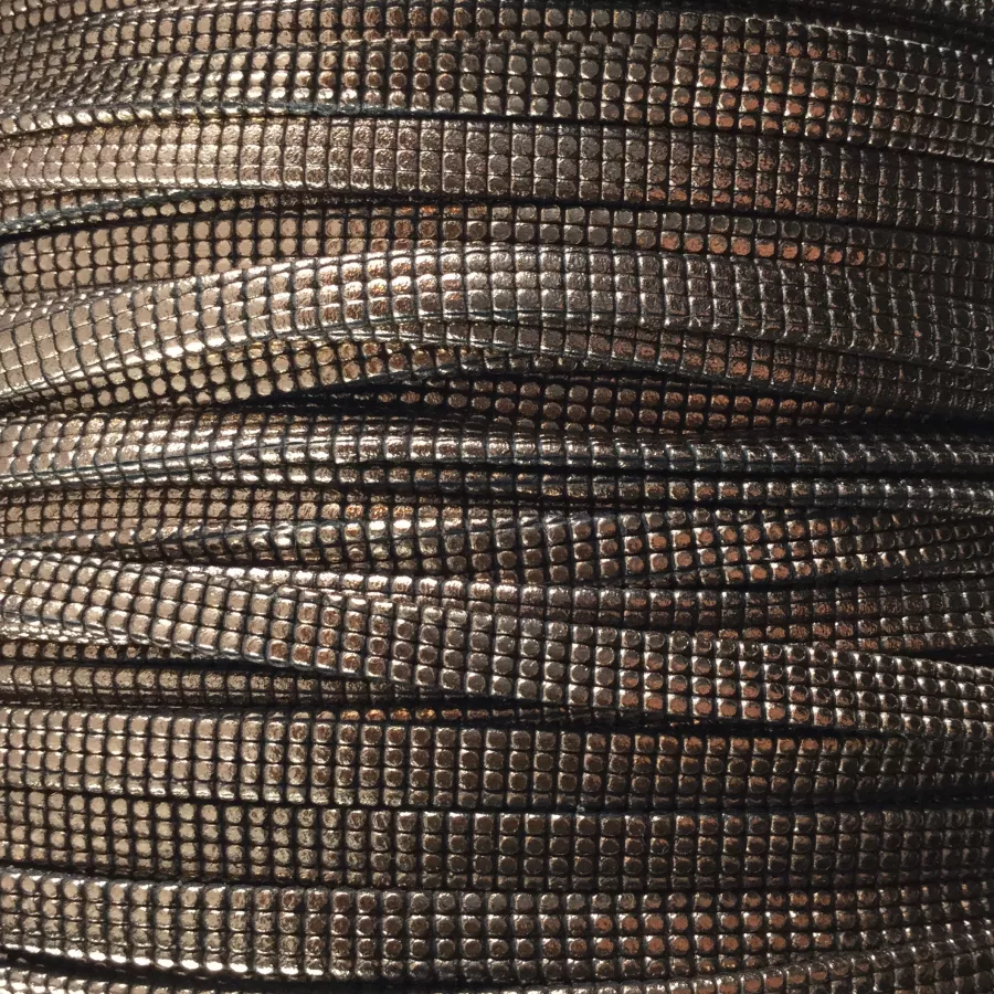 Cuir exclusivité idil motif écossais 5mm - Or