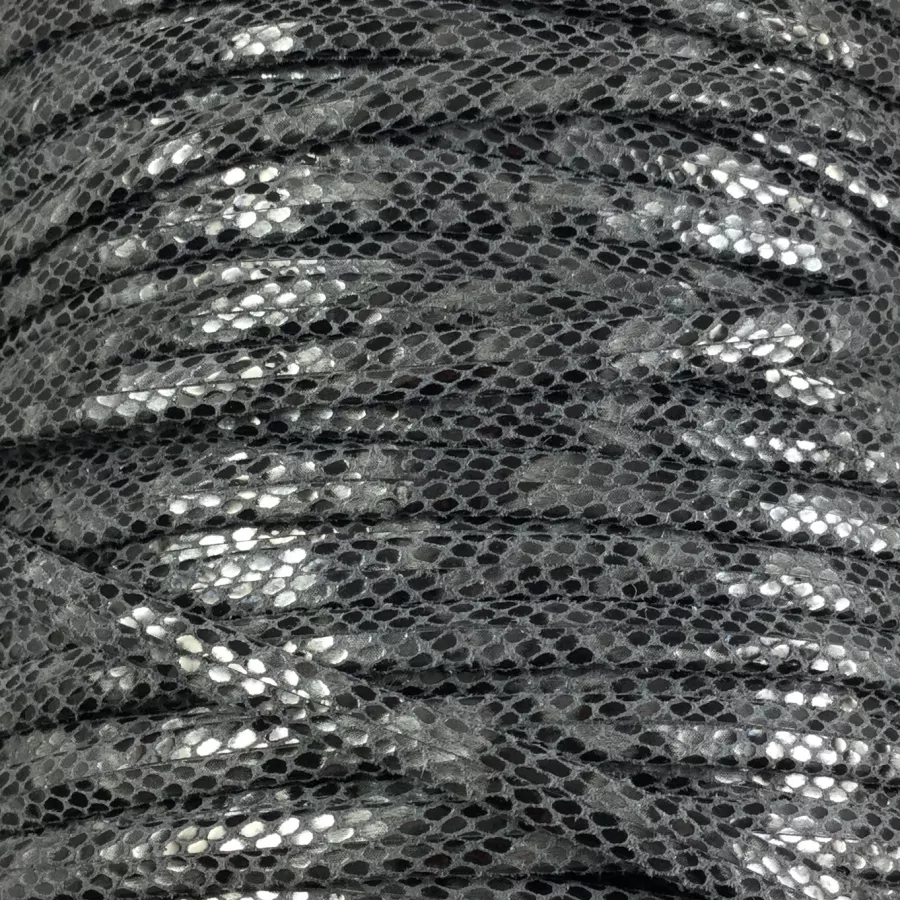 CUIR EXCLUSIVITE iDIL 5MM MOTIF REPTILE - Gris foncé