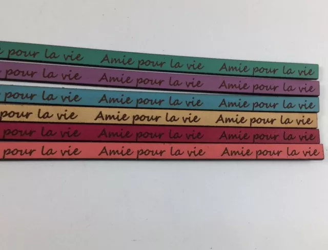 Cuir écriture laser AMIE POUR LA VIE - Lilas