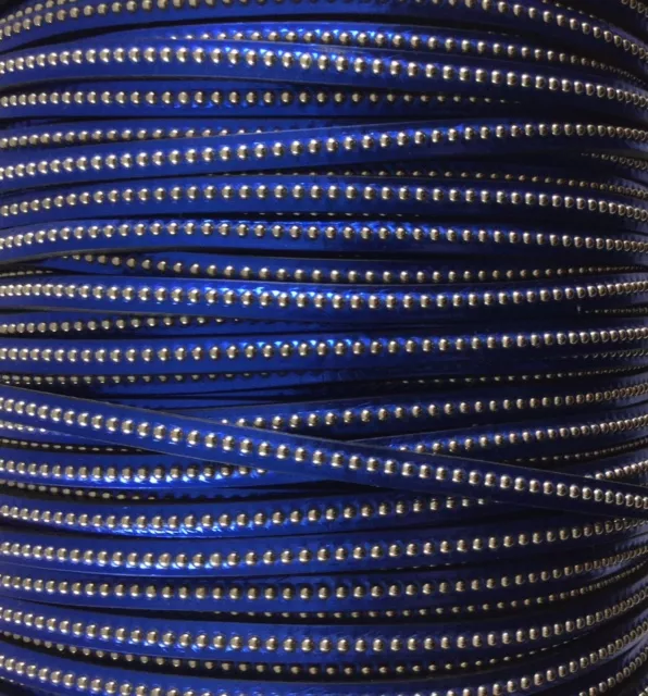 Cuir bille metalisé - Bleu