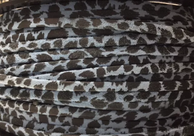 CUIR EXCLUSIVITE iDIL MOTIF PETIT LEOPARD - Bleu ciel