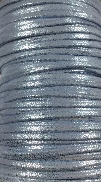 cuir SKIA-New age cousu 5mm - Bleu ciel