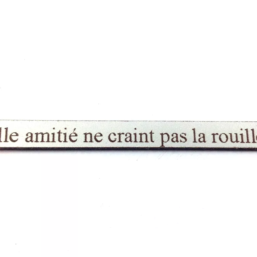 Cuir 5mm VIEILLE AMITIÉ NE CRAINT PAS LA ROUILLE - Argent