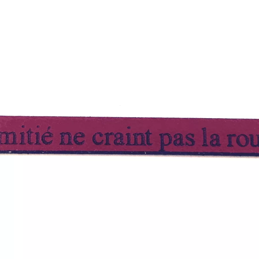 Cuir 5mm VIEILLE AMITIÉ NE CRAINT PAS LA ROUILLE - Fuchsia