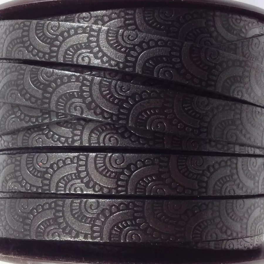 Cuir DE VEAU 10MM BLOMST - Argent antique