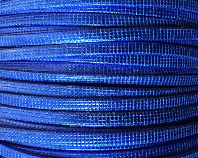 Cuir exclusivité idil motif écossais 5mm - Bleu