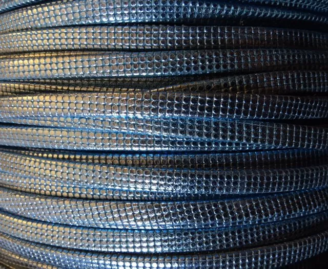 Cuir exclusivité idil motif écossais 5mm - Bleu ciel