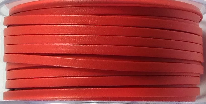 Cuir de chèvre 3mm doublé-NOUVELLES COULEURS - Corail