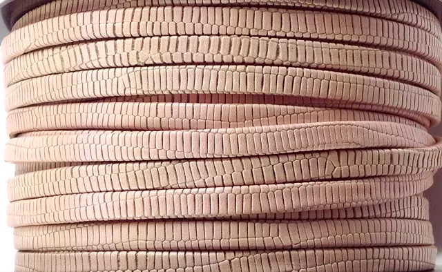 Cuir exclusivité Idil motif lézard en 5mm - Rose poudré