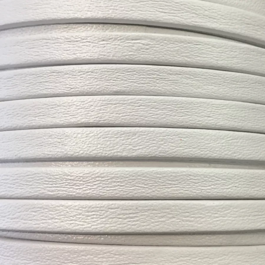 Cuir Chèvre - Plat - 5 mm - Perle