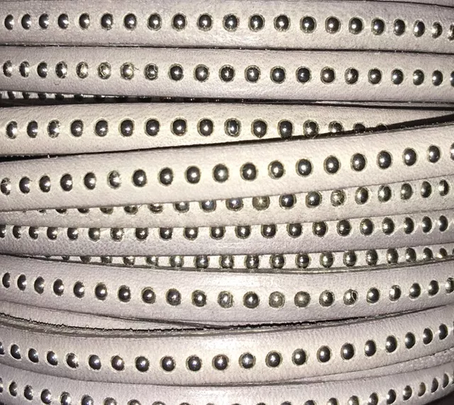 CUIR BILLES 6MM - Gris clair