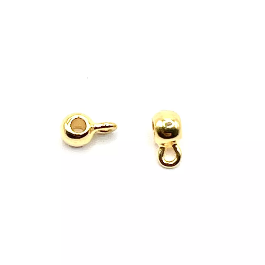 Accroche breloque pour cuir rond 2.5mm  - Or