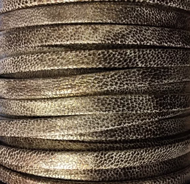 Cuir 5mm Ciré-NOUVELLES COULEURS - Or